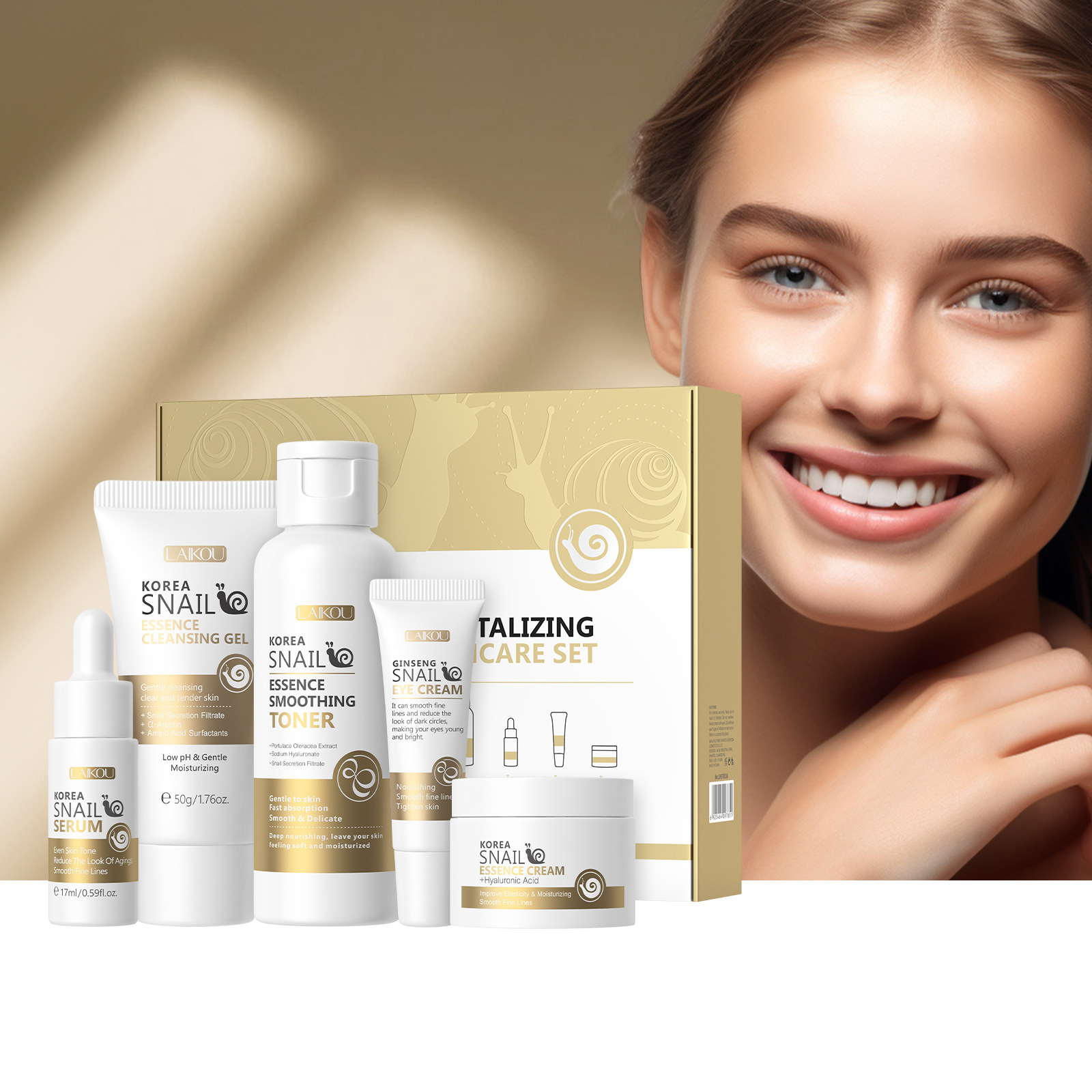 Essence Serum Toner - 5 pièces en boîte corée escargot