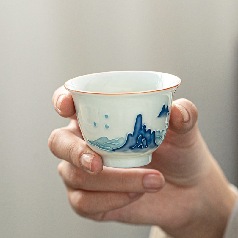 Tasse à thé Kung Fu peinte à l - Celadon Ceramic Cup avis et prix
