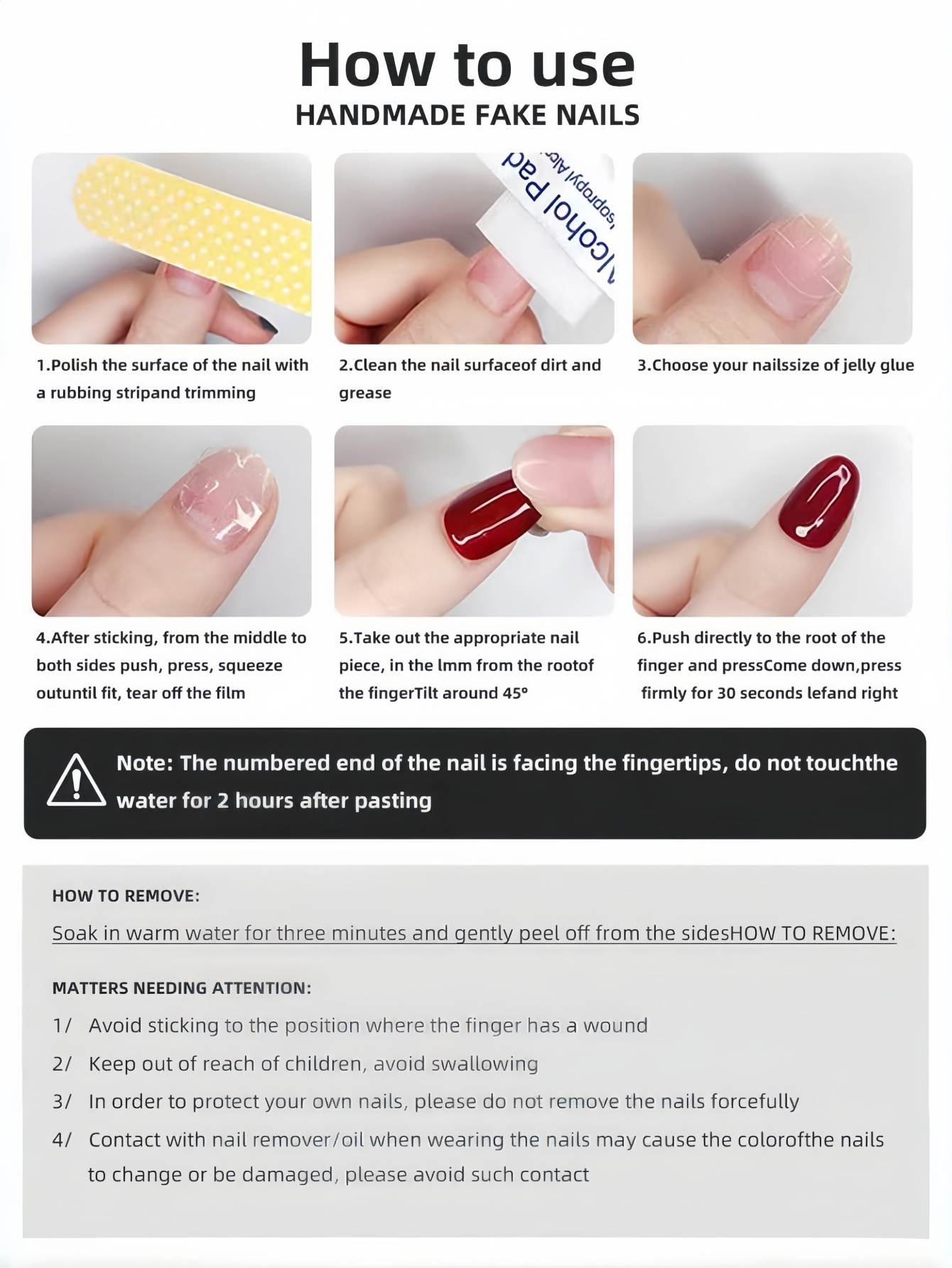 10 faux ongles longs noirs et  - Korean Girl Lifestyle avis et prix
